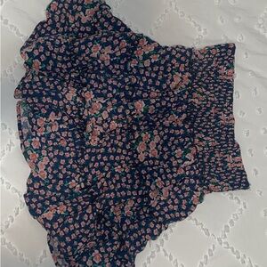 Floral Smocked Mini Skirt